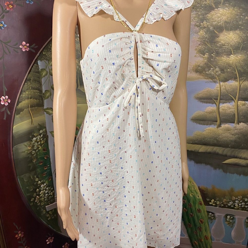 NWT Cute Sundress with Ruffled Straps 100% Cotton